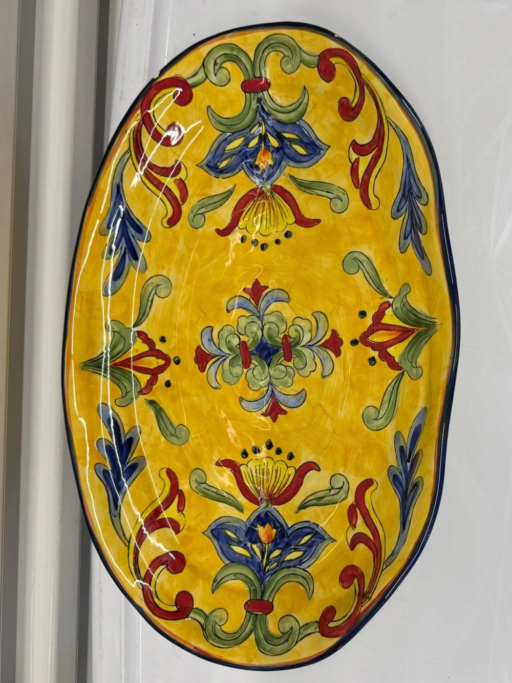 Serving Platter YELLOW TALEVERA  by MAXCERA CORP